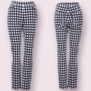 Madewell high waist pants jeans gingham Anthropologie 24 XS 0 2 J Crew Everlane